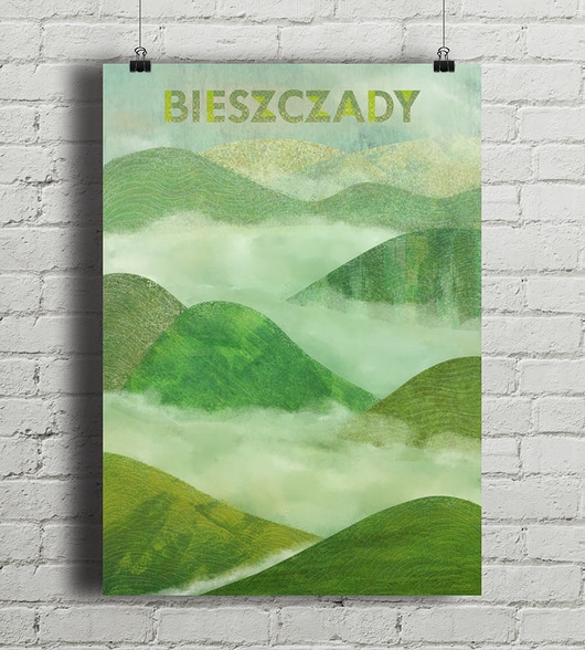Image of Pakamera Bieszczady - plakat fine art, giclee