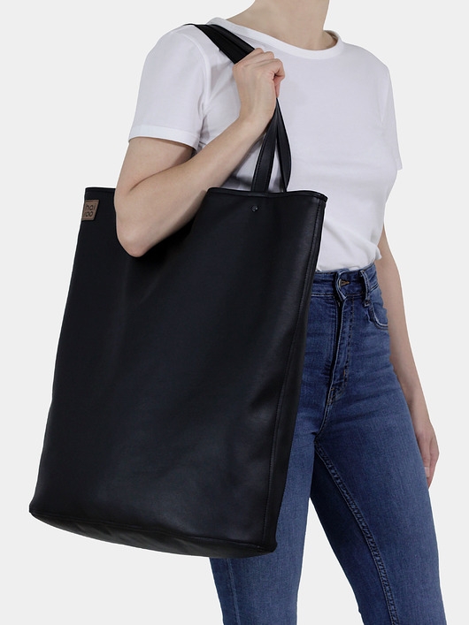 Image of Pakamera Mega shopper duża torba czarna na zamek