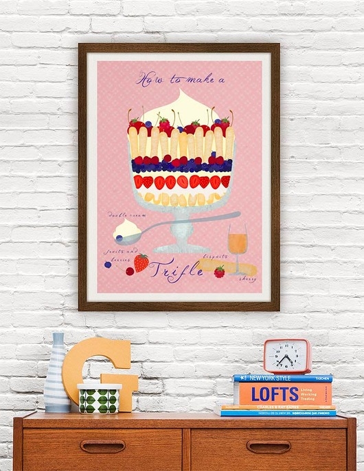 Image of Pakamera Deser Trifle - plakat kuchenny art giclee