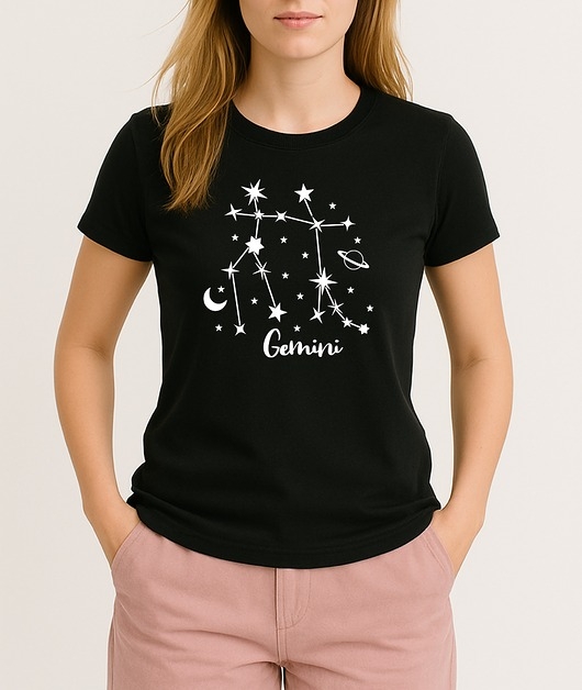 Image of Pakamera Koszulka T-shirt BLIŹNIĘTA znak zodiaku/ Folia Flex, Twoja magia