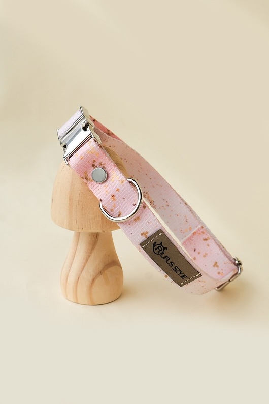 Image of Pakamera Obroża Pink Confetti 2 cm