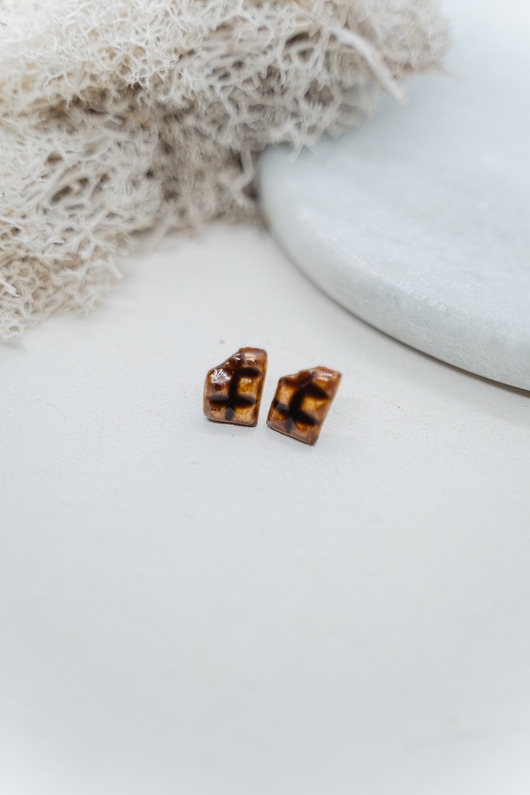 Image of Pakamera Kolczyki porcelanowe CHOCO