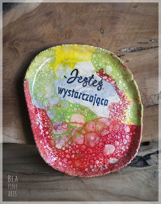 Image of Pakamera Jesteś wystarczająca - talerzyk na biżuterię, drobiazgi