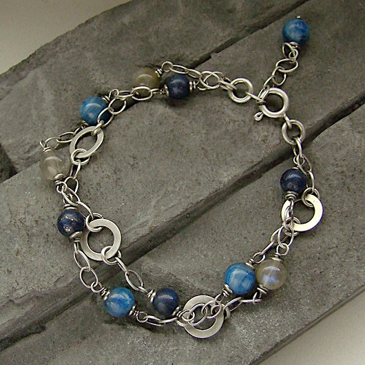 Image of Pakamera Kyanit, lapis, labradoryt - bransoletka