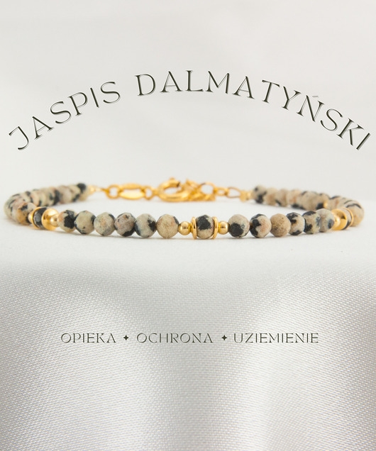 Image of Pakamera Jaspis Dalmatyński Bransoletka