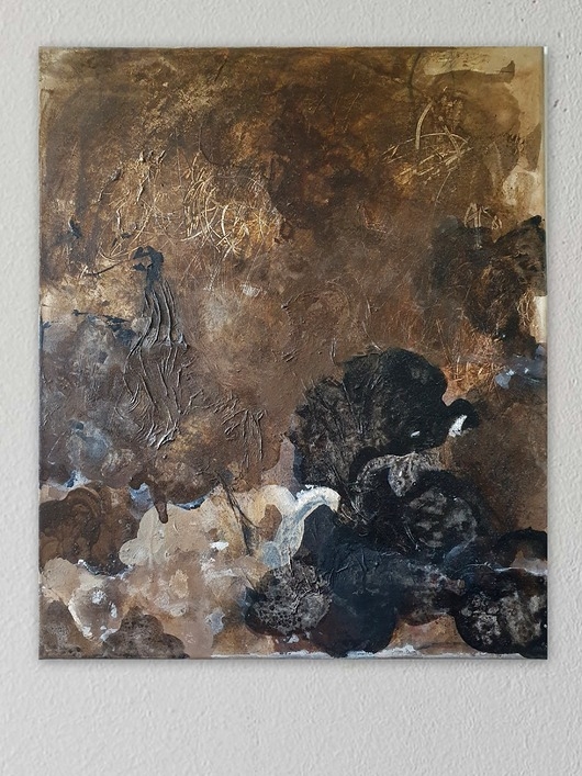 Image of Pakamera Riders of illusions 50x60 cm, obraz na płótnie, pigmenty ziemne, akryl