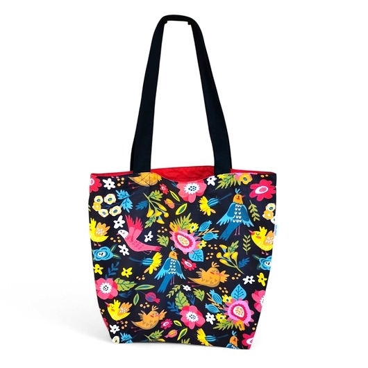 Image of Pakamera Torba na zakupy shopperka eko siatka torba na ramię shopper ptaki folk