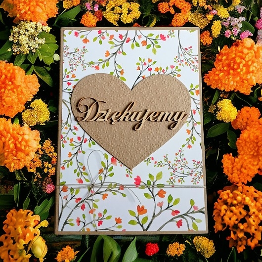Image of Pakamera Kartka A5 z Twoimi życzeniami : DZIĘKUJEMY - podziękowanie