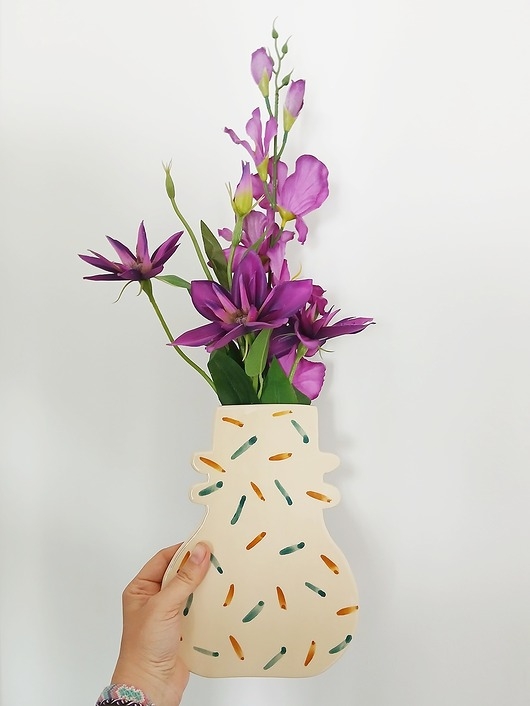 Image of Pakamera Wazon ceramiczny wiszący w ciapki