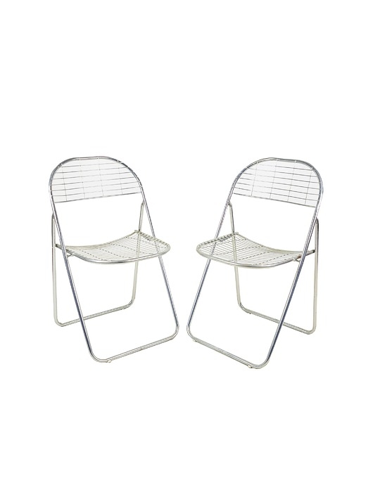 Image of Pakamera Para krzeseł Ted Net; proj.Niels Gammelgaard dla Ikea lata 80.