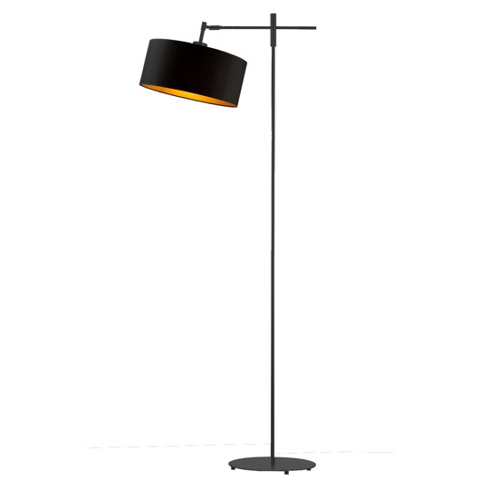 Image of Designerska lampa stojąca z abażurem w stylu glamour MELTON GOLD