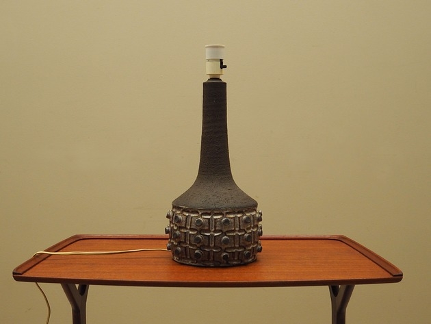 Image of Pakamera Lampka ceramiczna, duński design, lata 70, produkcja: Dania