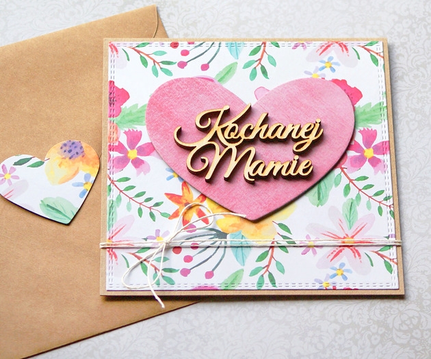 Image of Pakamera Dla Mamy :: kartka handmade : KOLOROWE kwiaty
