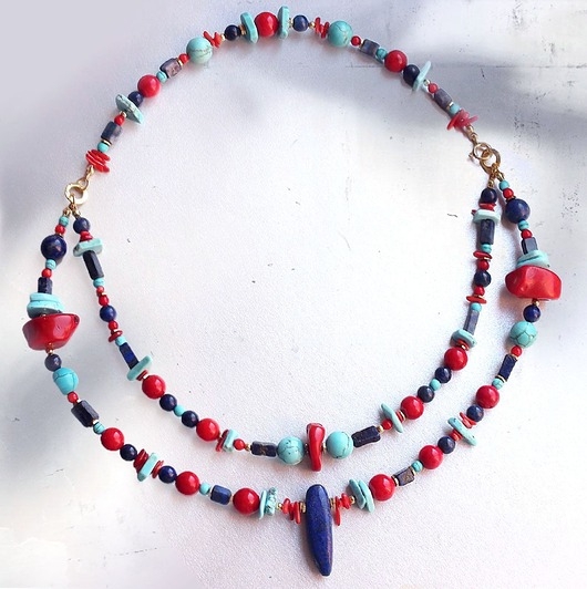 Image of Pakamera Wolność w relacjach - Lapis lazuli, turkus, koral