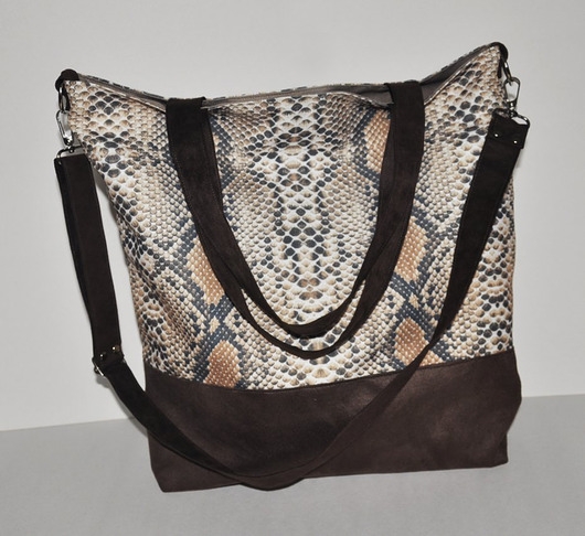 Image of Torba hobo XXL - print wąż