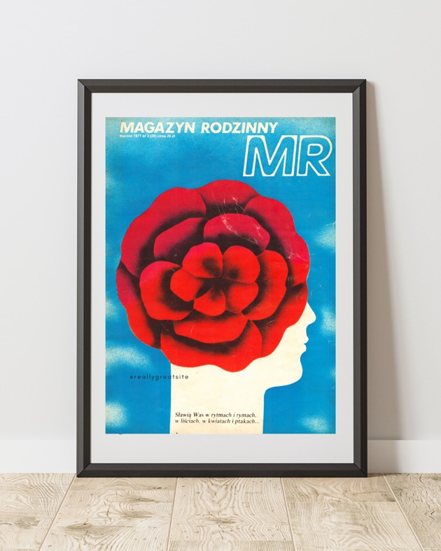 Image of Pakamera Plakat Oprawiona okładka MAGAZYNU RODZINNEGO z marca 1977 r