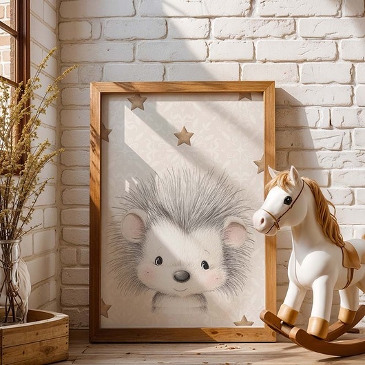 Image of Pakamera Plakat Jeż - Plakaty Na Ścianę Dla Dzieci