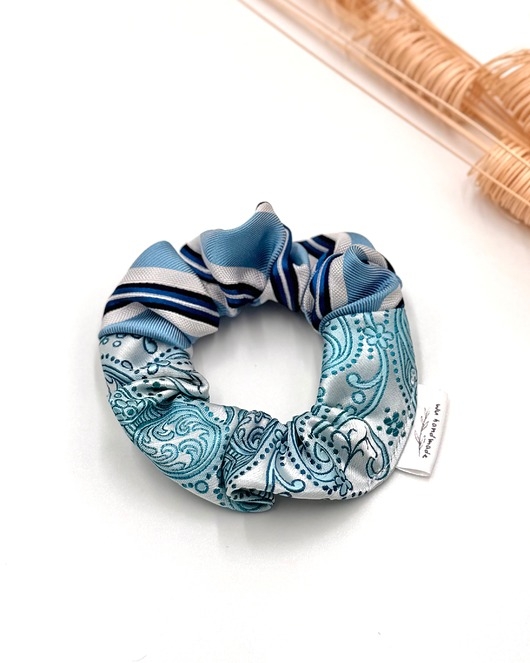 Image of Pakamera Scrunchie/frotka 100% Jedwab Patchwork