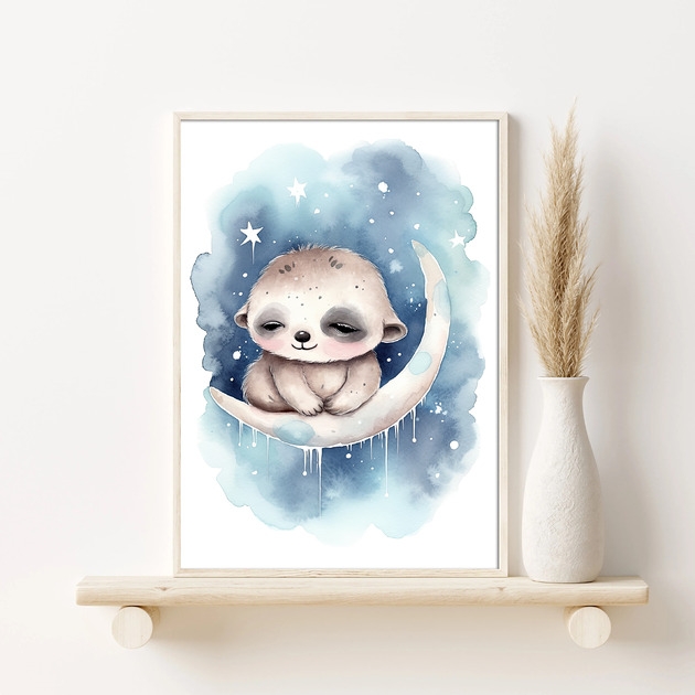 Image of Pakamera Plakat Nocny odpoczynek leniwca