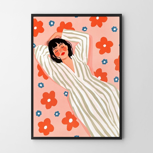 Image of Pakamera Rozmarzona dziewczyna - plakat/ilustracja