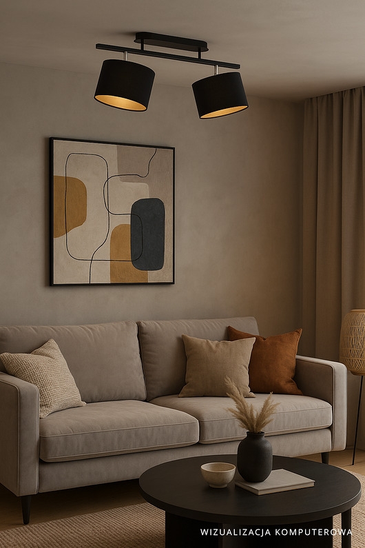 Image of Pakamera Nowoczesna lampa sufitowa z regulacją 2 punktowa CHILE GOLD