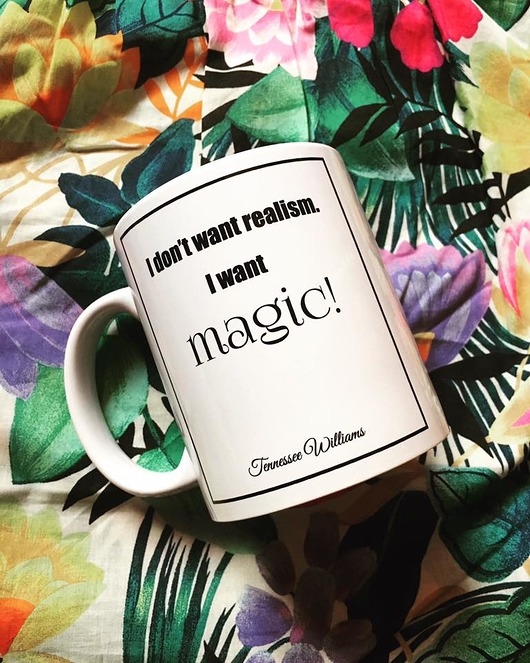 Image of Pakamera Kubek z cytatem, T. Williams, I want magic!