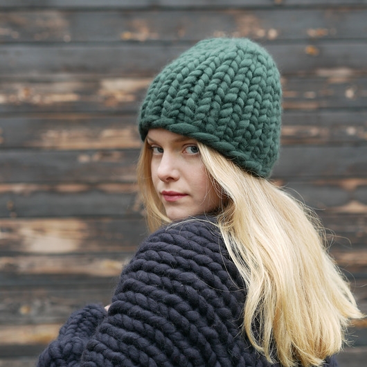 Image of Czapka Beanie 100% organiczna wełna merino