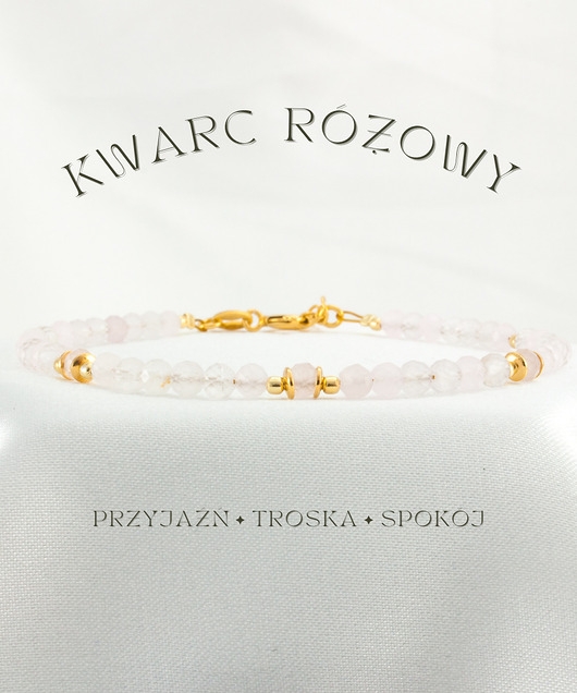 Image of Pakamera Kwarc różowy Bransoletka