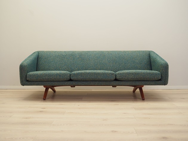 Image of Sofa zielony melanż, lata 60, A. Mikael Laursen, Illum Wikkels