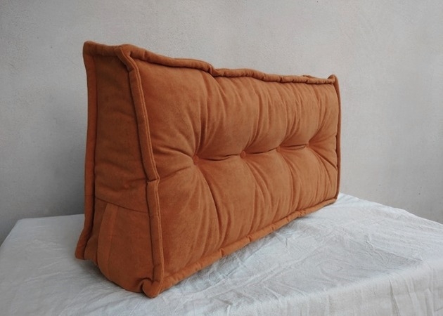 Image of Pakamera Zagłówek Materac francuski futon Poducha Pikowana kolor Cegła