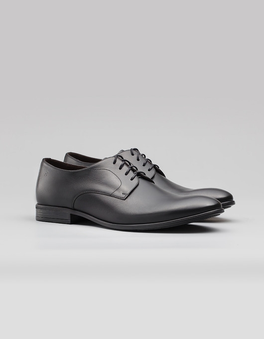 Image of Pakamera Czarne buty derby skórzane p004