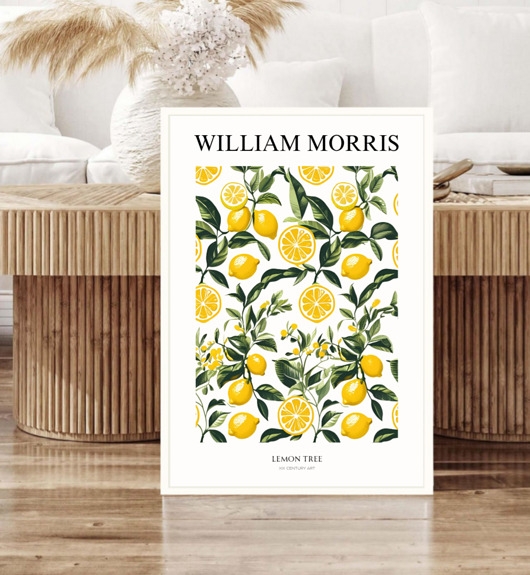 Image of Pakamera William Morris plakat cytryny dekoracja ścienna