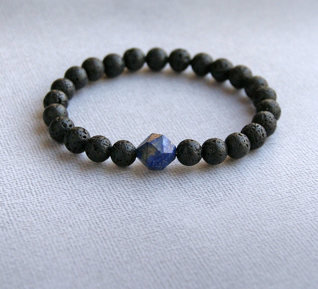 Image of Pakamera Męska bransoletka - talizman - LAPIS LAZULI