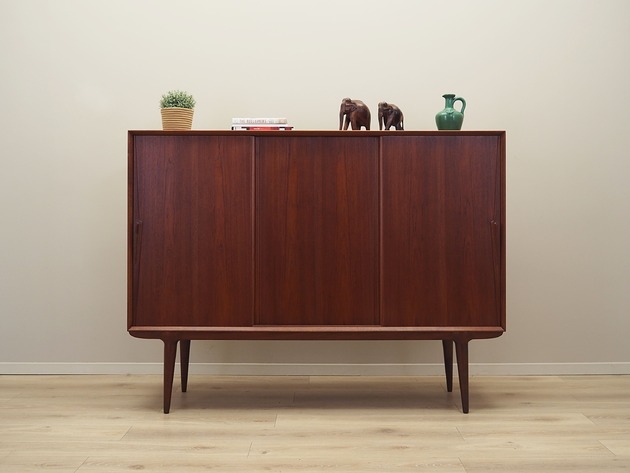 Image of Highboard tekowy, duński design, lata 70, produkcja: Omann Jun