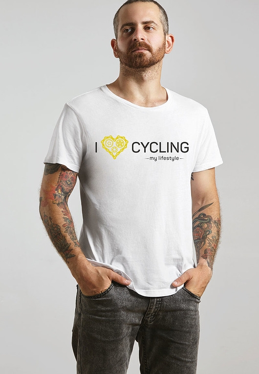 Image of Koszulka T-SHIRT. I love cycling - my lifestyle