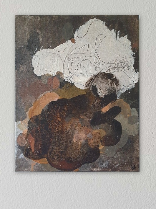 Image of Pakamera Yin/yang 24x30 cm, obraz na płótnie, pigmenty ziemne, akryl