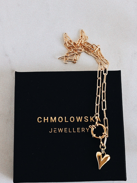 Image of Pakamera Naszyjnik Heart Chain