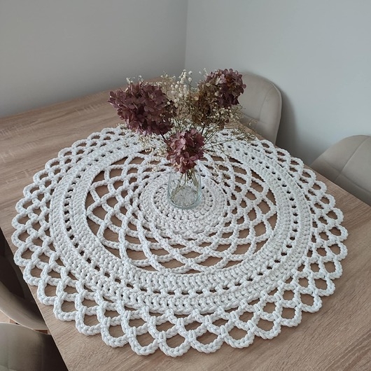Image of Pakamera Serweta ozdobna szydełkowa ze sznurka 80cm