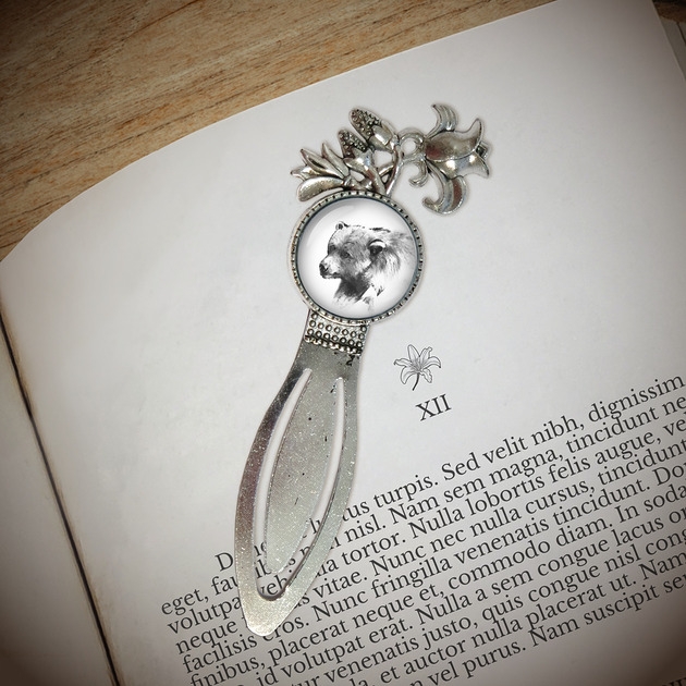 Image of Pakamera Zakładka do książki - Niedźwiedź - lilia