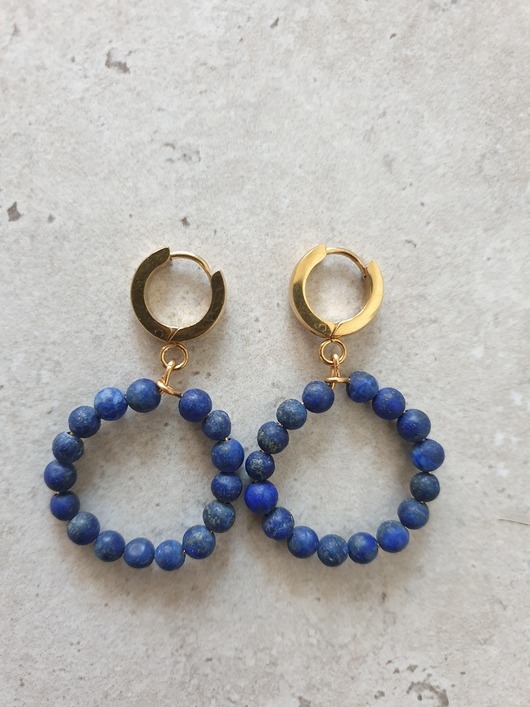 Image of Pakamera Kolczyki DONUTS lapis lazuli