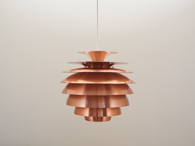 Image of Lampa wisząca, duński design, lata 80, designer: Bent Karlby, produkcja: Lyfa