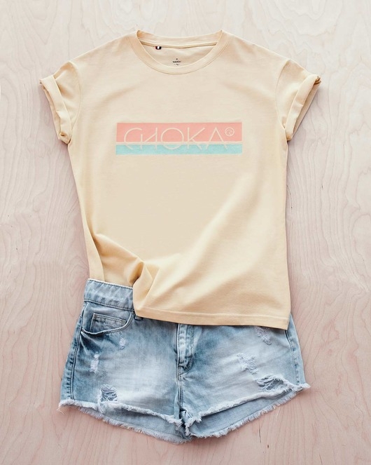 Image of Pakamera T-shirt BEACHIN' pastel yellow