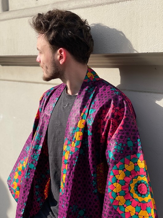 Image of Piękne fioletowe kimono Mandala