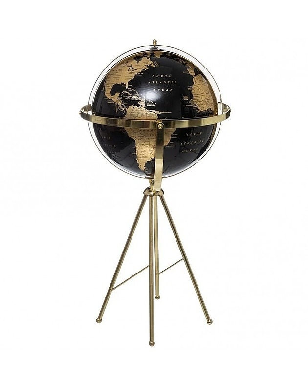 Image of Pakamera Globus Czarno Złoty na Trójnogu 75 cm