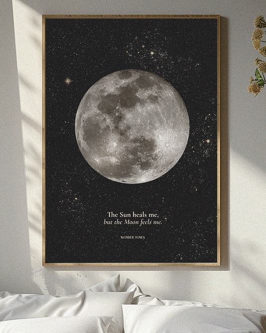 Image of Plakat Moon 50x70cm Black