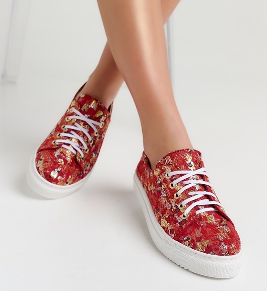 Image of Pakamera Sneakersy skórzane (6650)