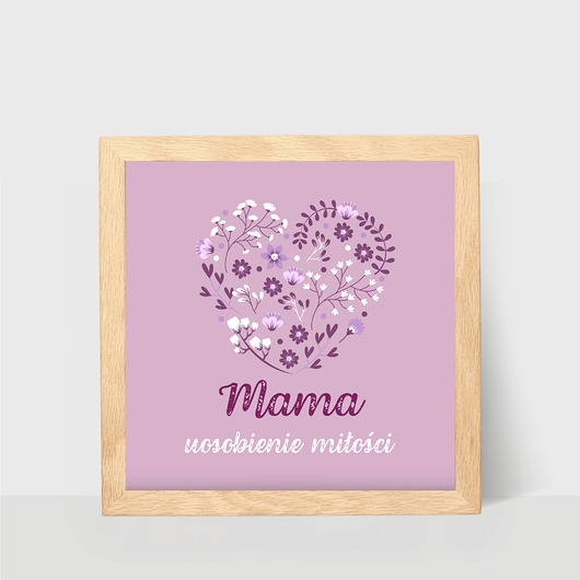 Image of Pakamera Plakat 20x20 dla mamy, prezent na Dzień Matki, z podziękowaniem