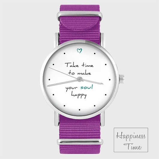 Image of Pakamera Zegarek - Make your soul happy - amarant