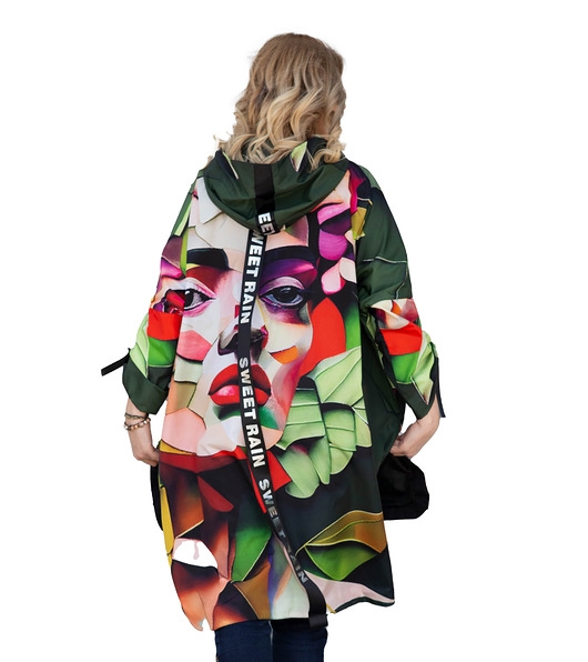Image of Pakamera Peleryna Frida Green Abstract