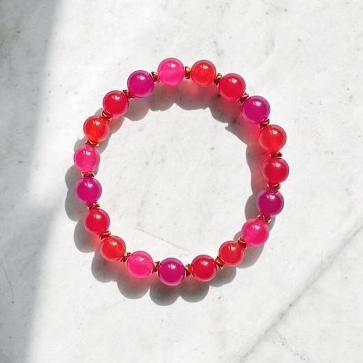 Image of Pakamera SUMMER ENERGY : bransoletka na gumce : jadeit IV